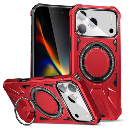 For iPhone 17 Pro MagSafe Magnetic Shockproof Phone Case with Ring Holder(Red) - iPhone 17 Pro Cases by buy2fix | Online Shopping UK | buy2fix