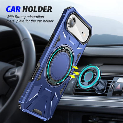 For iPhone Air MagSafe Magnetic Shockproof Phone Case with Ring Holder(Navy Blue) - iPhone Air Cases by buy2fix | Online Shopping UK | buy2fix