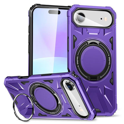 For iPhone Air MagSafe Magnetic Shockproof Phone Case with Ring Holder(Purple) - iPhone Air Cases by buy2fix | Online Shopping UK | buy2fix