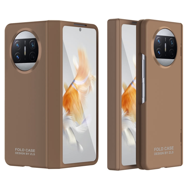 For Huawei Mate X3 Extraordinary Series Hinged Folding Full Phone Case(Coffee) - Huawei Cases by buy2fix | Online Shopping UK | buy2fix