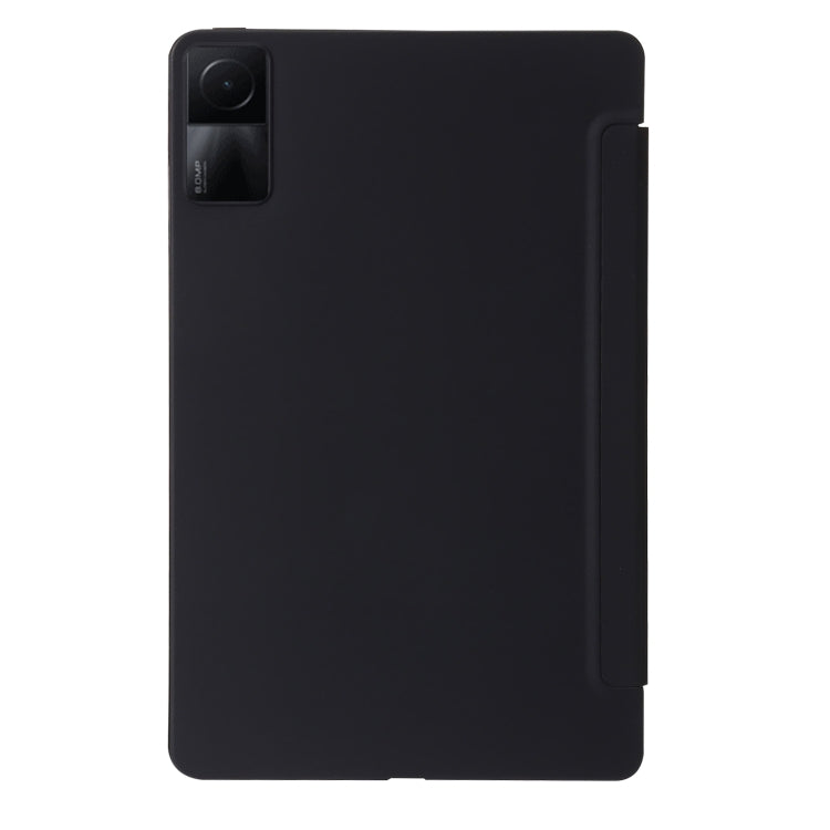 For Xiaomi Redmi Pad SE Deformation Silicone Leather Tablet Case(Black) - More Tablet Cases by buy2fix | Online Shopping UK | buy2fix