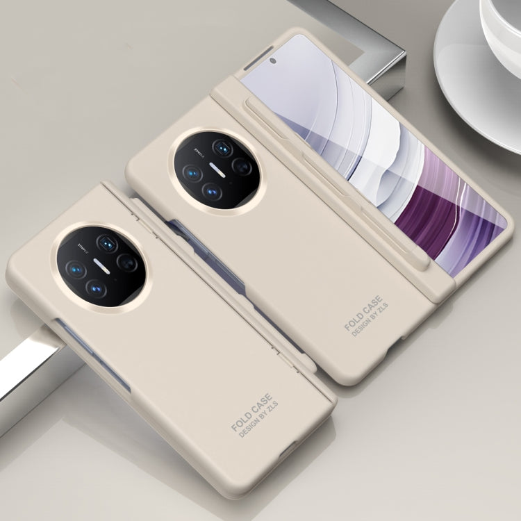 For Huawei Mate X5 Extraordinary Series Hinged Folding Full Coverage Phone Case with Pen Slot & Stylus(White) - Huawei Cases by buy2fix | Online Shopping UK | buy2fix