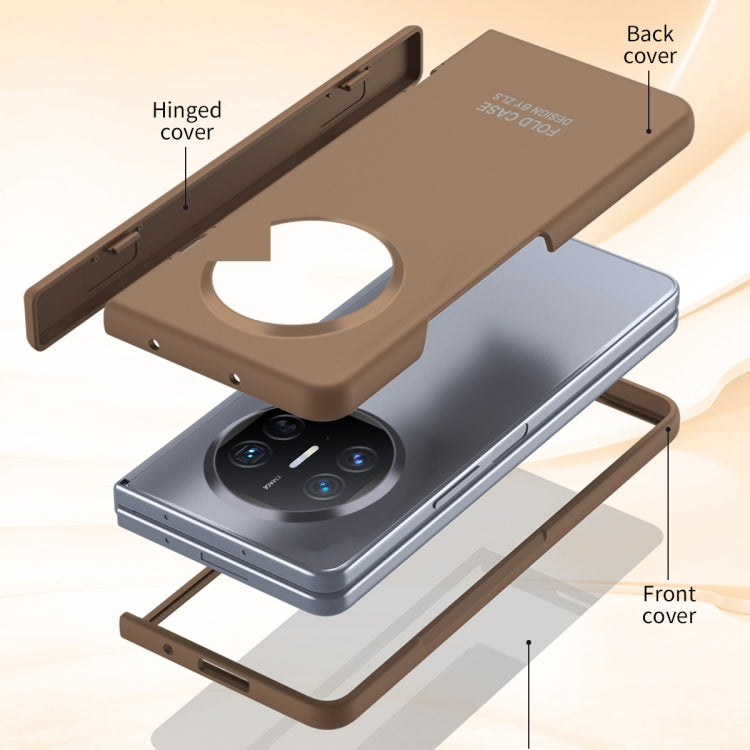 For Huawei Mate X5 Extraordinary Series Hinged Folding Full Coverage Phone Case with Pen Slot & Stylus(White) - Huawei Cases by buy2fix | Online Shopping UK | buy2fix