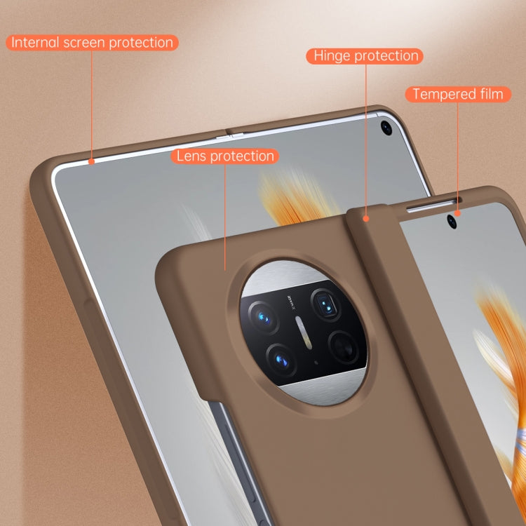 For Huawei Mate X3 Extraordinary Series Hinged Folding Full Coverage Phone Case with Pen Slot & Stylus(White) - Huawei Cases by buy2fix | Online Shopping UK | buy2fix