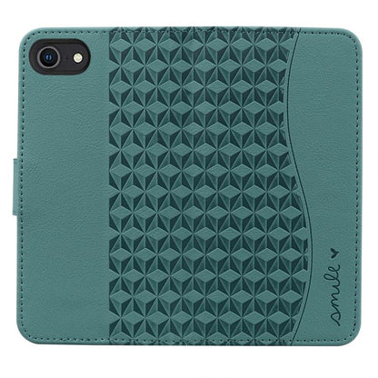 For iPhone 16e Business Diamond Buckle Leather Phone Case with Lanyard(Green) - iPhone 16e Cases by buy2fix | Online Shopping UK | buy2fix