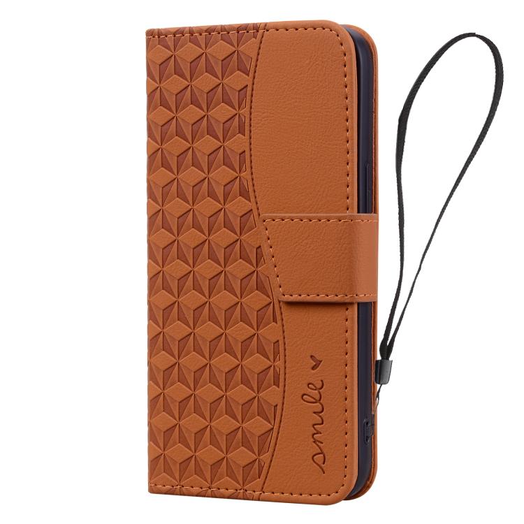 For iPhone Air Business Diamond Buckle Leather Phone Case with Lanyard(Brown) - iPhone Air Cases by buy2fix | Online Shopping UK | buy2fix