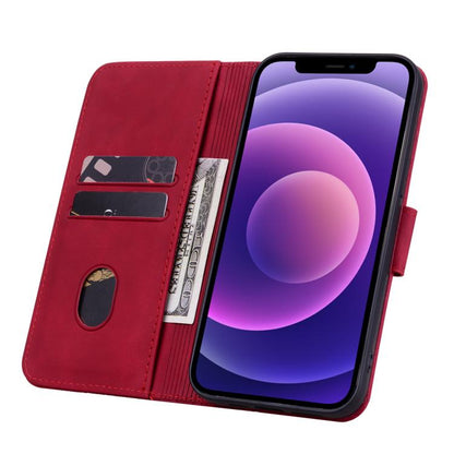For iPhone Air Business Diamond Buckle Leather Phone Case with Lanyard(Wine Red) - iPhone Air Cases by buy2fix | Online Shopping UK | buy2fix