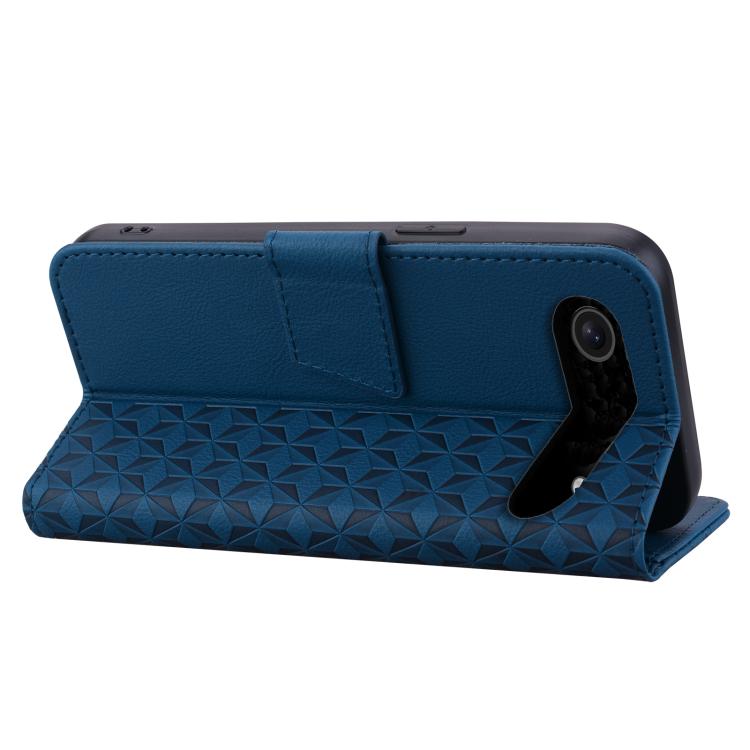 For iPhone Air Business Diamond Buckle Leather Phone Case with Lanyard(Royal Blue) - iPhone Air Cases by buy2fix | Online Shopping UK | buy2fix