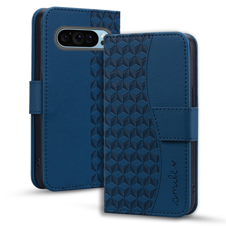 For Google Pixel 9 Pro Business Diamond Buckle Leather Phone Case with Lanyard(Royal Blue) - Google Cases by buy2fix | Online Shopping UK | buy2fix