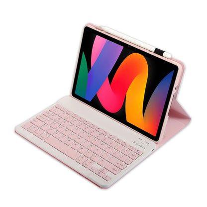 For Xiaomi Redmi Pad SE 11 inch A0N9 Lambskin Texture Ultra-thin Detachable Bluetooth Keyboard Leather Case(Pink) - Others Keyboard by buy2fix | Online Shopping UK | buy2fix