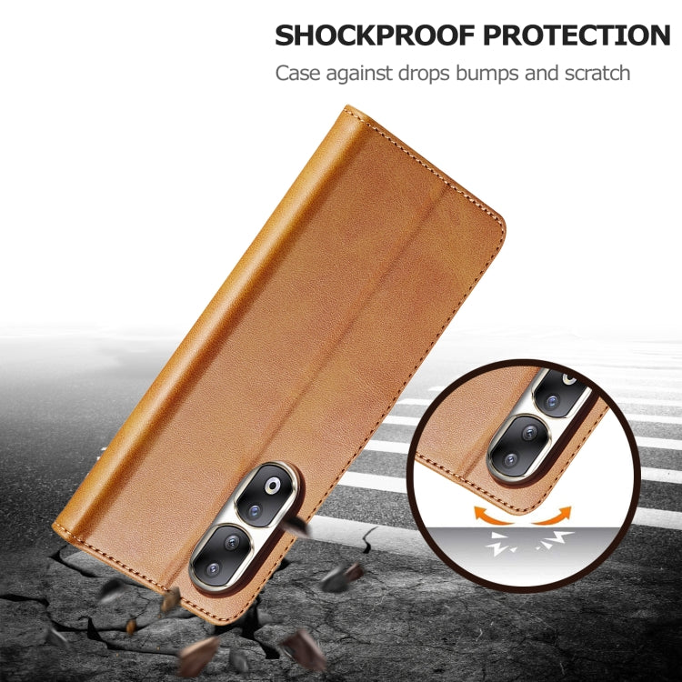 For Honor 90 Pro LC.IMEEKE Calf Texture Leather Phone Case(Brown) - Honor Cases by LC.IMEEKE | Online Shopping UK | buy2fix