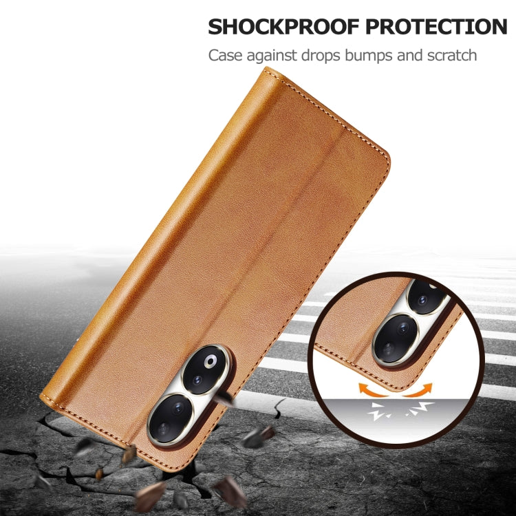 For Honor 90 LC.IMEEKE Calf Texture Leather Phone Case(Brown) - Honor Cases by LC.IMEEKE | Online Shopping UK | buy2fix