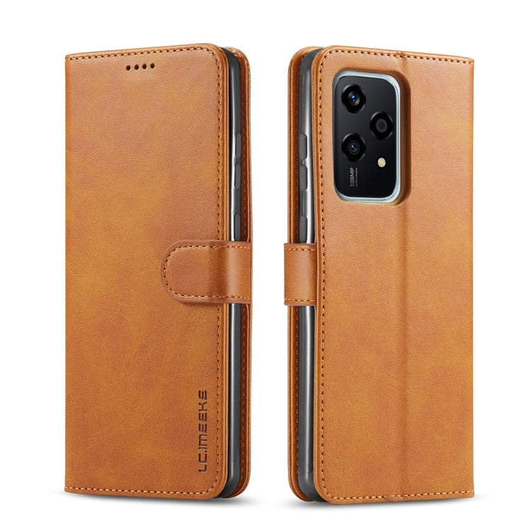 For Honor 200 Lite Global LC.IMEEKE Calf Texture Leather Phone Case(Brown) - Honor Cases by LC.IMEEKE | Online Shopping UK | buy2fix