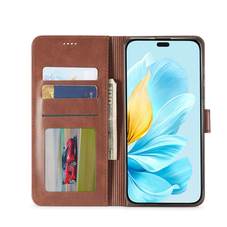 For Honor 200 Lite Global LC.IMEEKE Calf Texture Leather Phone Case(Brown) - Honor Cases by LC.IMEEKE | Online Shopping UK | buy2fix