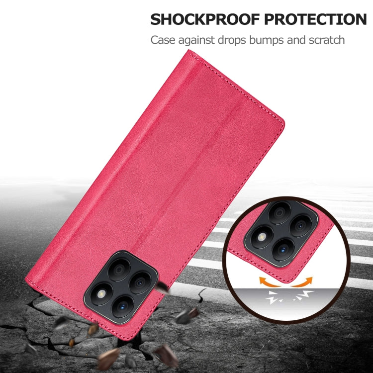 For Honor X8b LC.IMEEKE Calf Texture Leather Phone Case(Red) - Honor Cases by LC.IMEEKE | Online Shopping UK | buy2fix