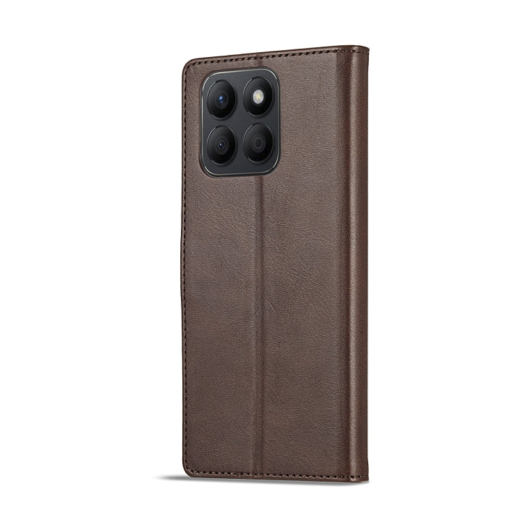 For Honor X8b LC.IMEEKE Calf Texture Leather Phone Case(Coffee) - Honor Cases by LC.IMEEKE | Online Shopping UK | buy2fix