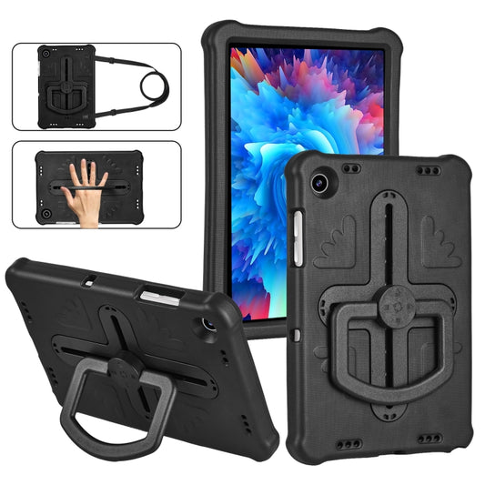 For Samsung Galaxy Tab A9+ / A11+ Shield 360 Rotation Handle EVA Shockproof PC Tablet Case(Black) - Galaxy Tab A9+ by buy2fix | Online Shopping UK | buy2fix