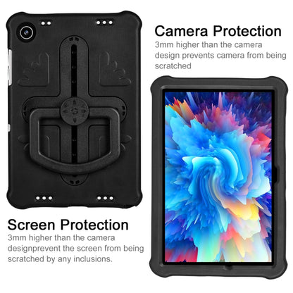 For Samsung Galaxy Tab A9+ / A11+ Shield 360 Rotation Handle EVA Shockproof PC Tablet Case(Black) - Galaxy Tab A9+ by buy2fix | Online Shopping UK | buy2fix