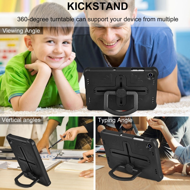 For Samsung Galaxy Tab A9+ / A11+ Shield 360 Rotation Handle EVA Shockproof PC Tablet Case(Black) - Galaxy Tab A9+ by buy2fix | Online Shopping UK | buy2fix