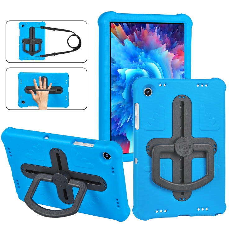 For Samsung Galaxy Tab A9+ / A11+ Shield 360 Rotation Handle EVA Shockproof PC Tablet Case(Blue Black) - Galaxy Tab A9+ by buy2fix | Online Shopping UK | buy2fix