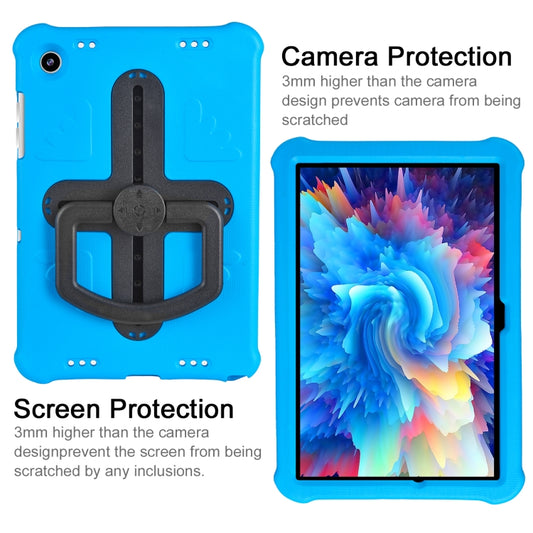 For Samsung Galaxy Tab A9+ / A11+ Shield 360 Rotation Handle EVA Shockproof PC Tablet Case(Blue Black) - Galaxy Tab A9+ by buy2fix | Online Shopping UK | buy2fix