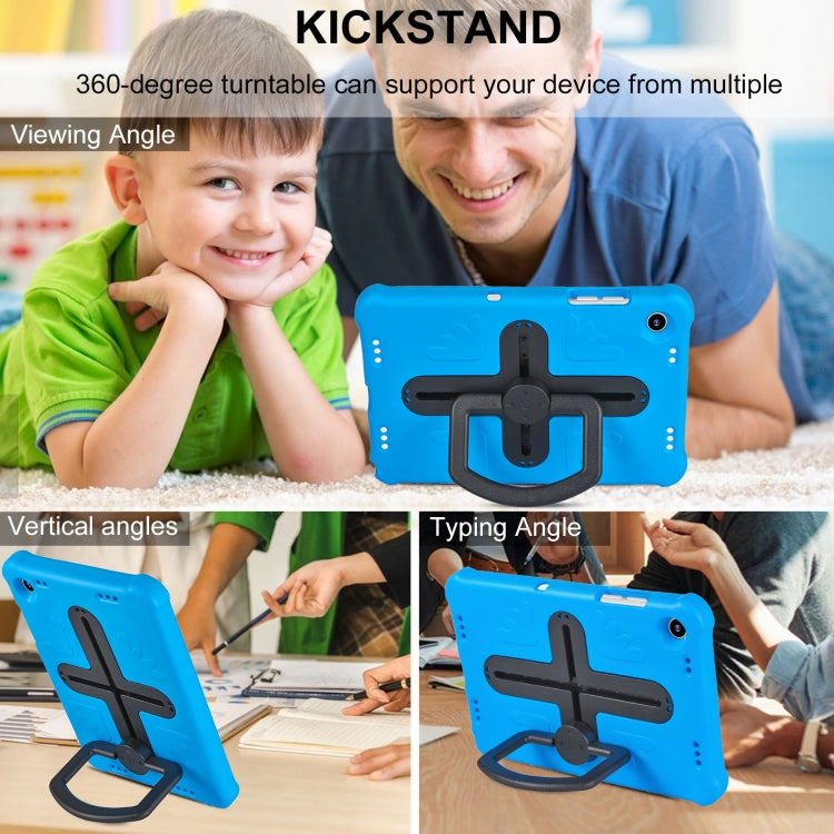 For Samsung Galaxy Tab A9+ / A11+ Shield 360 Rotation Handle EVA Shockproof PC Tablet Case(Blue Black) - Galaxy Tab A9+ by buy2fix | Online Shopping UK | buy2fix