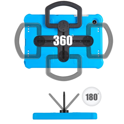 For Samsung Galaxy Tab A9+ / A11+ Shield 360 Rotation Handle EVA Shockproof PC Tablet Case(Blue Black) - Galaxy Tab A9+ by buy2fix | Online Shopping UK | buy2fix