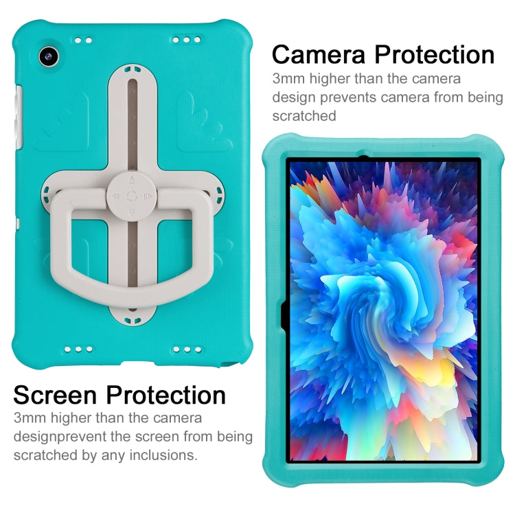 For Samsung Galaxy Tab A9+ Shield 360 Rotation Handle EVA Shockproof PC Tablet Case(Mint Green Beige) - Galaxy Tab A9+ by buy2fix | Online Shopping UK | buy2fix