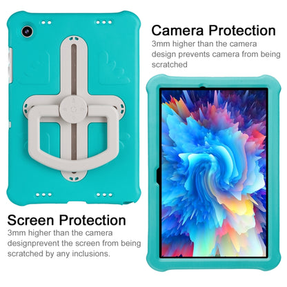 For Samsung Galaxy Tab A9+ Shield 360 Rotation Handle EVA Shockproof PC Tablet Case(Mint Green Beige) - Galaxy Tab A9+ by buy2fix | Online Shopping UK | buy2fix