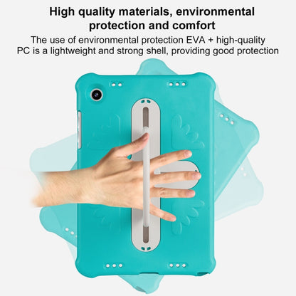For Samsung Galaxy Tab A9+ Shield 360 Rotation Handle EVA Shockproof PC Tablet Case(Mint Green Beige) - Galaxy Tab A9+ by buy2fix | Online Shopping UK | buy2fix