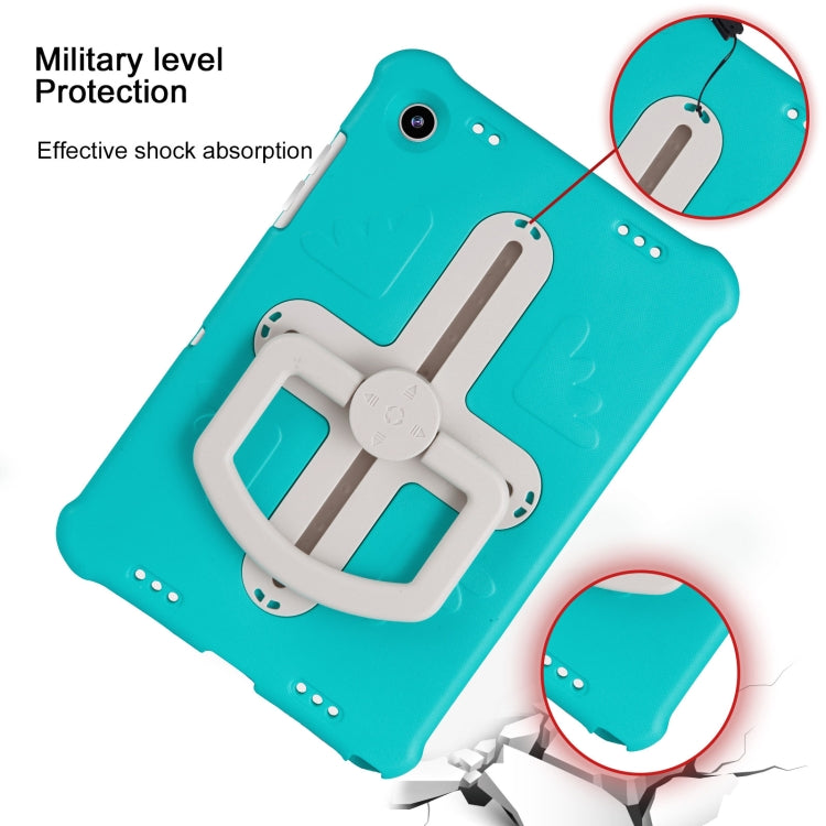 For Samsung Galaxy Tab A9+ Shield 360 Rotation Handle EVA Shockproof PC Tablet Case(Mint Green Beige) - Galaxy Tab A9+ by buy2fix | Online Shopping UK | buy2fix