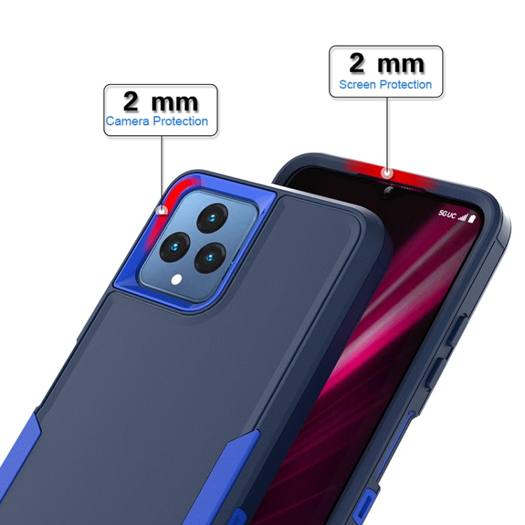 For T-Mobile REVVL 6 Pro 2 in 1 PC Hybrid TPU Phone Case(Gray+Fluorescent Green) by buy2fix