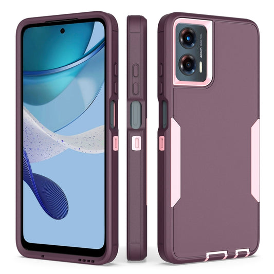 For Motorola Moto G 5G 2024 / G Play 5G 2024 2 in 1 Magnetic PC + TPU Phone Case(Purple Red+Pink) - Motorola Cases by buy2fix | Online Shopping UK | buy2fix