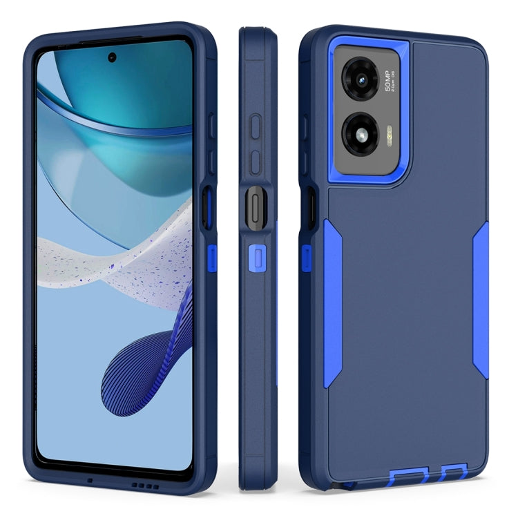 For Motorola Moto G Stylus 5G 2024 2 in 1 Magnetic PC + TPU Phone Case(Royal Blue+Dark Blue) - Motorola Cases by buy2fix | Online Shopping UK | buy2fix