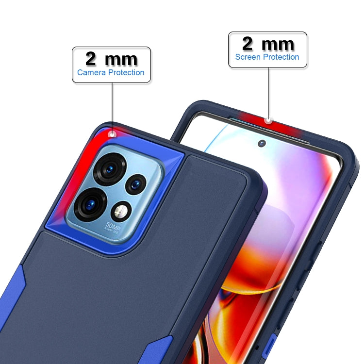 For Motorola Moto G Play 4G 2024 2 in 1 PC Hybrid TPU Phone Case(Blue+Blue Green) by buy2fix