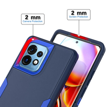 For Motorola Moto G Play 4G 2024 2 in 1 PC Hybrid TPU Phone Case(Blue+Blue Green) by buy2fix