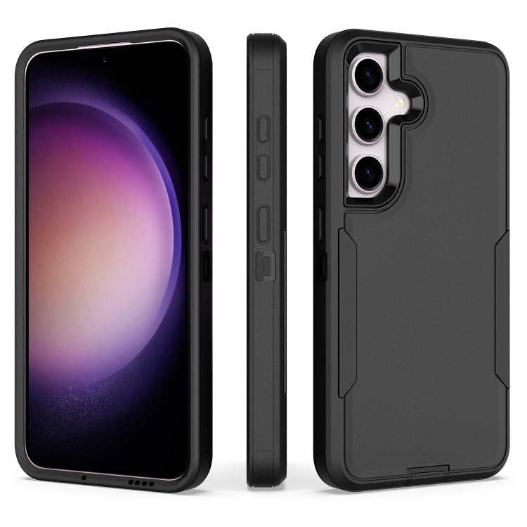 For Samsung Galaxy S25+ / S24+ 5G 2 in 1 PC Hybrid TPU Phone Case(Black) by buy2fix