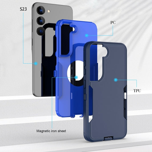 For Samsung Galaxy A54 5G 2 in 1 PC Hybrid TPU Phone Case(Gray+Fluorescent Green) by buy2fix