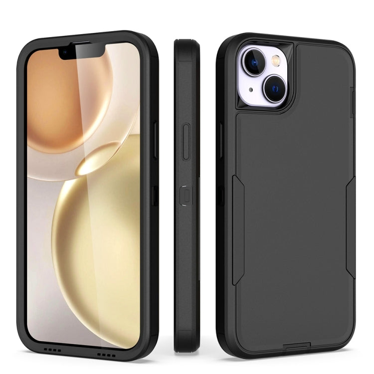 For iPhone 15 2 in 1 PC Hybrid TPU Phone Case(Black) by buy2fix