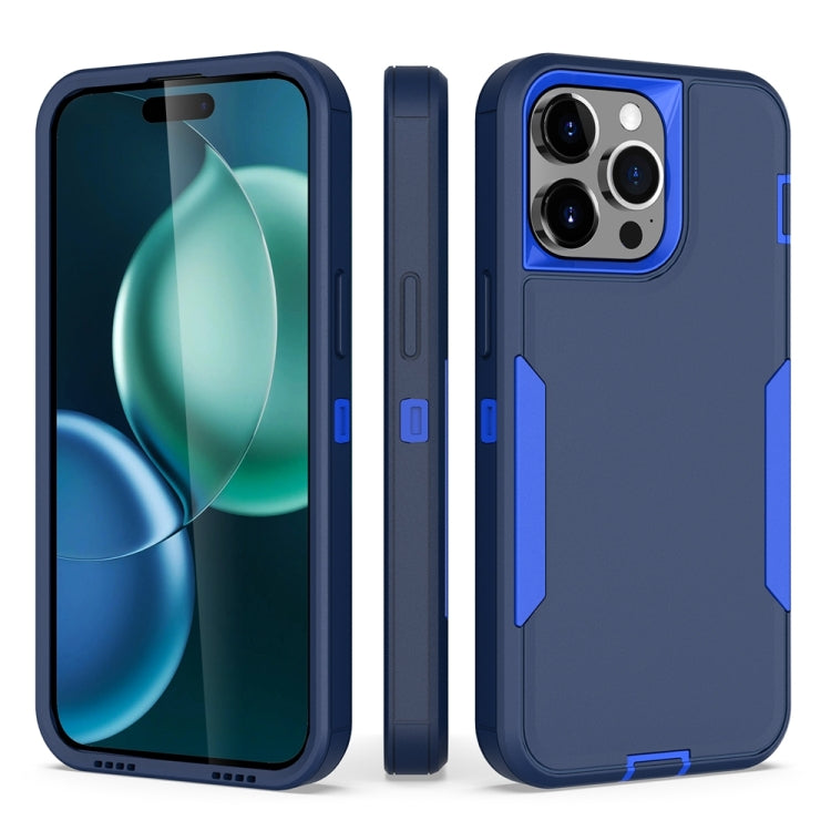 For iPhone 15 Pro Max 2 in 1 PC Hybrid TPU Phone Case(Royal Blue+Dark Blue) by buy2fix