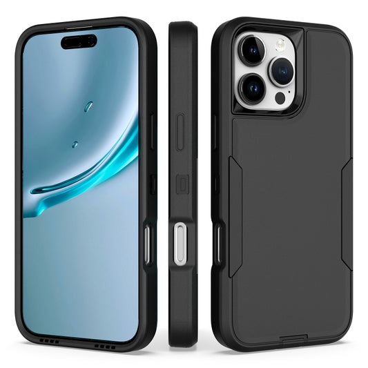 For iPhone 16 Pro Max 2 in 1 PC Hybrid TPU Phone Case(Black) by buy2fix
