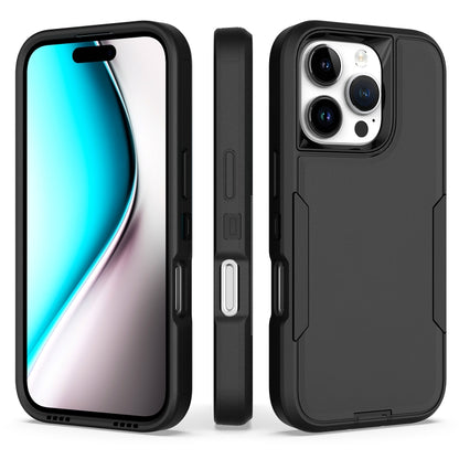 For iPhone 16 Pro 2 in 1 PC Hybrid TPU Phone Case(Black) by buy2fix