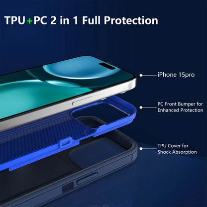 For iPhone 16 Plus 2 in 1 Magnetic PC + TPU Phone Case(Blue+Blue Green) - iPhone 16 Plus Cases by buy2fix | Online Shopping UK | buy2fix