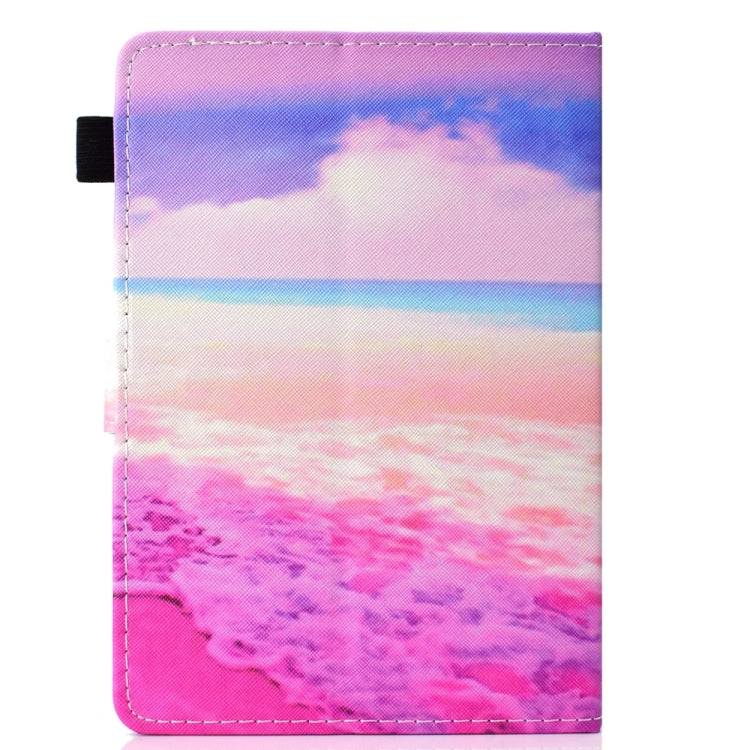 For 7 inch Universal Colored Drawing Stitching Leather Tablet Case(Pink Sea) - 7 inch by buy2fix | Online Shopping UK | buy2fix