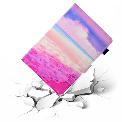For 7 inch Universal Colored Drawing Stitching Leather Tablet Case(Pink Sea) - 7 inch by buy2fix | Online Shopping UK | buy2fix