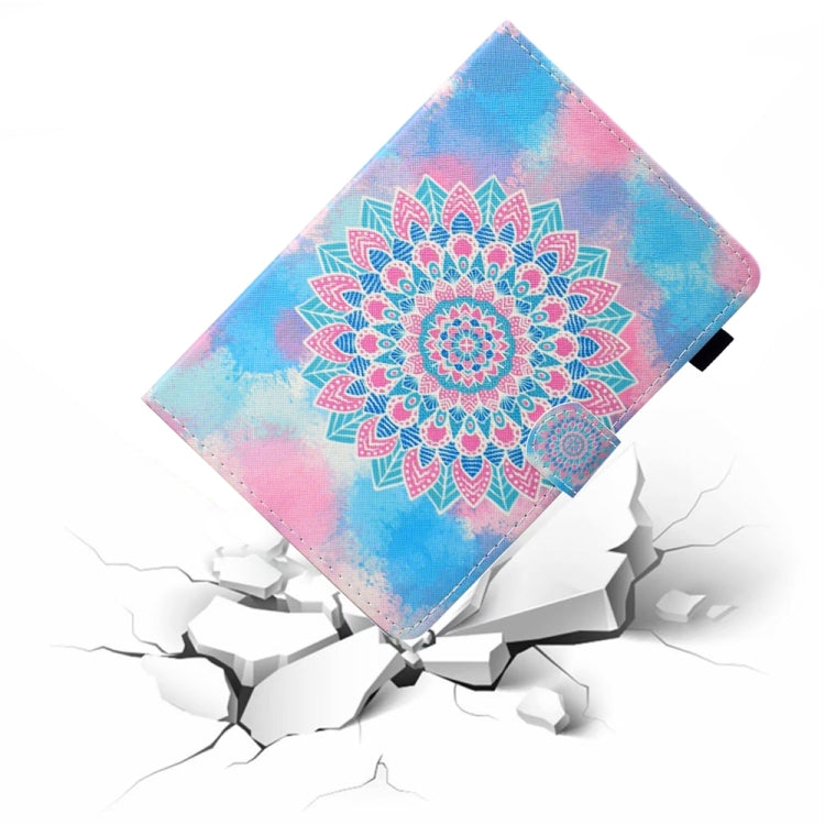 For 7 inch Universal Colored Drawing Stitching Leather Tablet Case(Datura Flowers) - 7 inch by buy2fix | Online Shopping UK | buy2fix