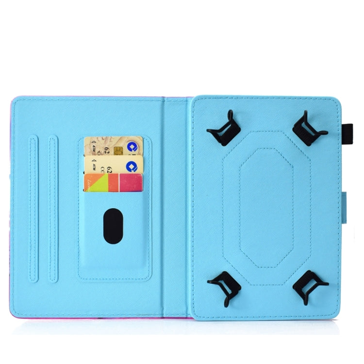 For 7 inch Universal Colored Drawing Stitching Leather Tablet Case(Owl) - 7 inch by buy2fix | Online Shopping UK | buy2fix