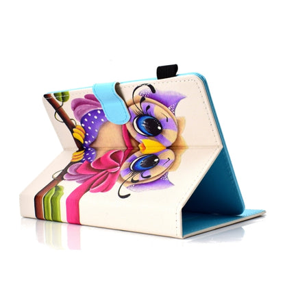 For 7 inch Universal Colored Drawing Stitching Leather Tablet Case(Owl) - 7 inch by buy2fix | Online Shopping UK | buy2fix