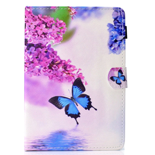 For 7 inch Universal Colored Drawing Stitching Leather Tablet Case(Butterfly) - 7 inch by buy2fix | Online Shopping UK | buy2fix