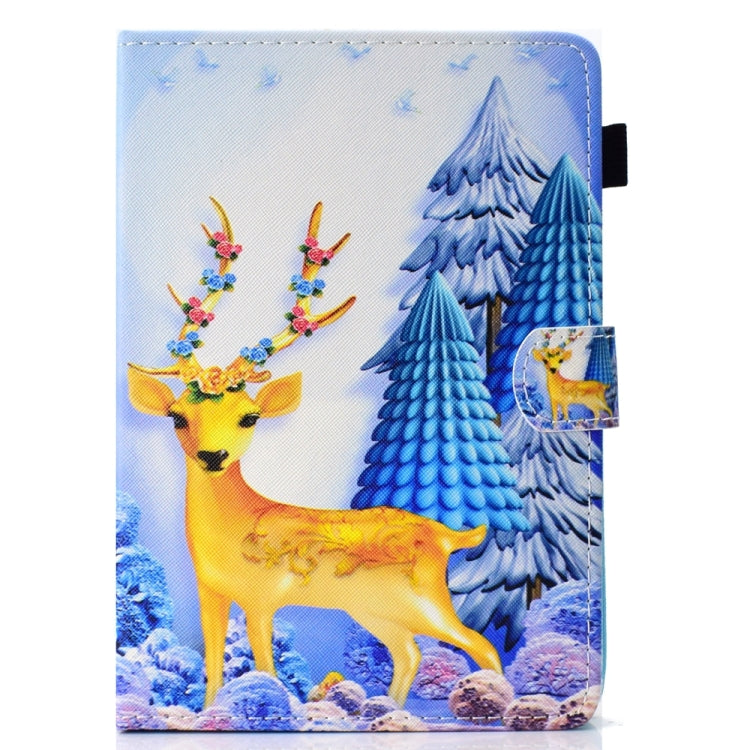 For 7 inch Universal Colored Drawing Stitching Leather Tablet Case(Sika Deer) - 7 inch by buy2fix | Online Shopping UK | buy2fix